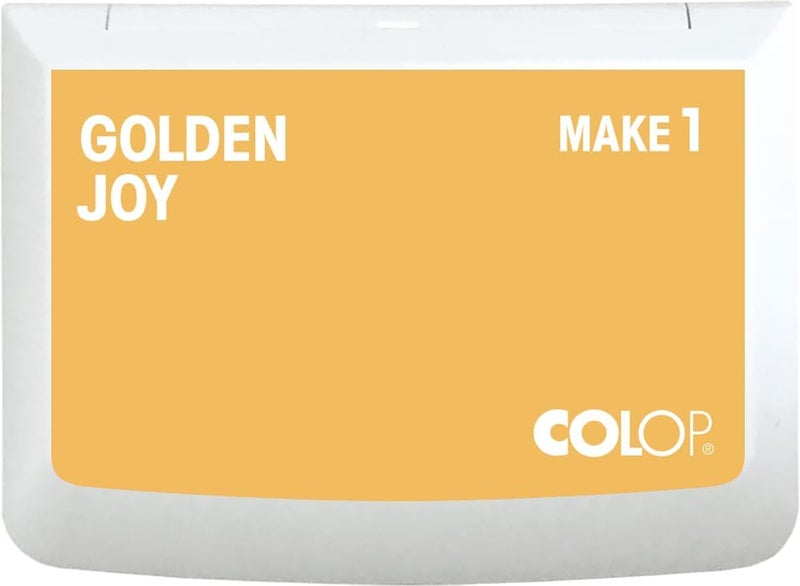 Colop Make Series, Golden Joy Ink Stamp Pad, with Non-Toxic Premium Ink, Water-Based Acid-Free, Make 1-1-15/16" x 3-1/2" - Image 1